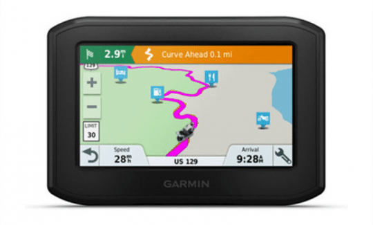 Rendering of a Garmin Zumo 3 GPS available for rent at Cycle BC