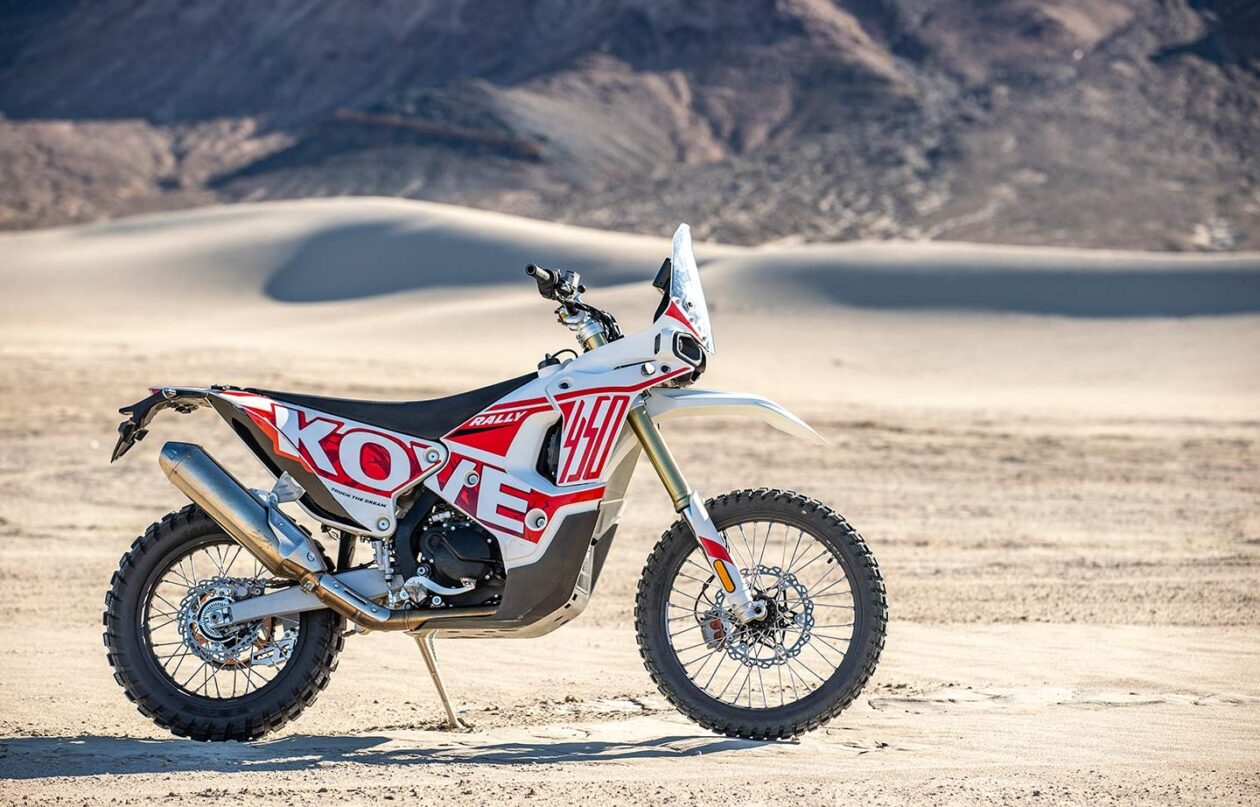 A kove 450 Rally Parked in the desert