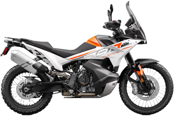 A side profile of the KTM 790 ADV