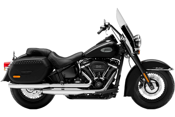 Side profile of a Harley-Davidson Softail